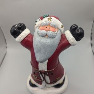 Hand painted large Jolly Santa Claus figurine